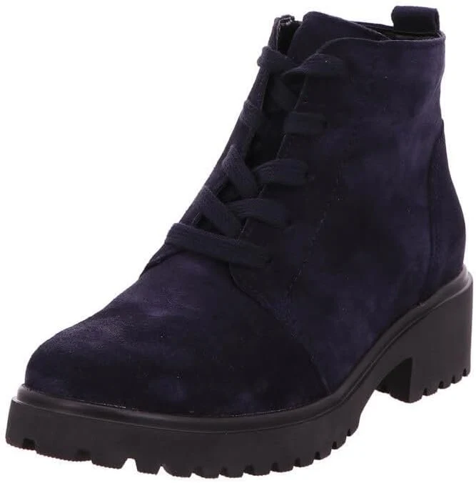 Waldläufer Schnür-Stiefeletten Dunkelblau