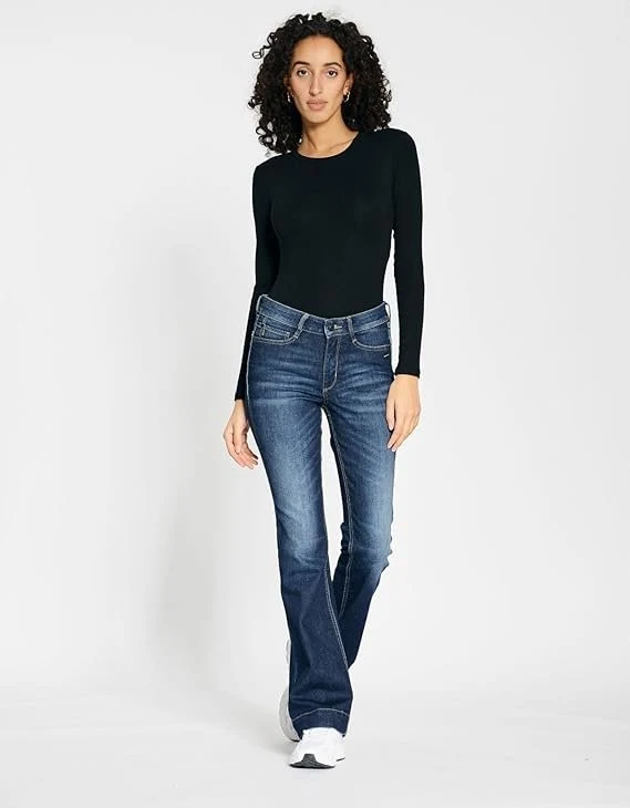 Chini & Company Boot Cut Jeans blau