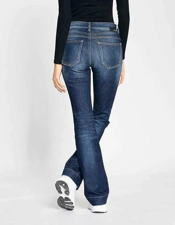Chini & Company Boot Cut Jeans blau