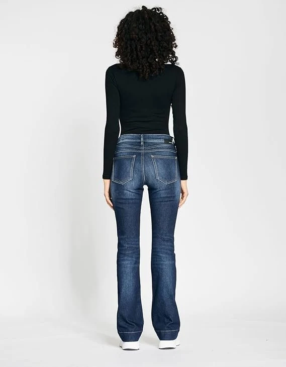 Chini & Company Boot Cut Jeans blau