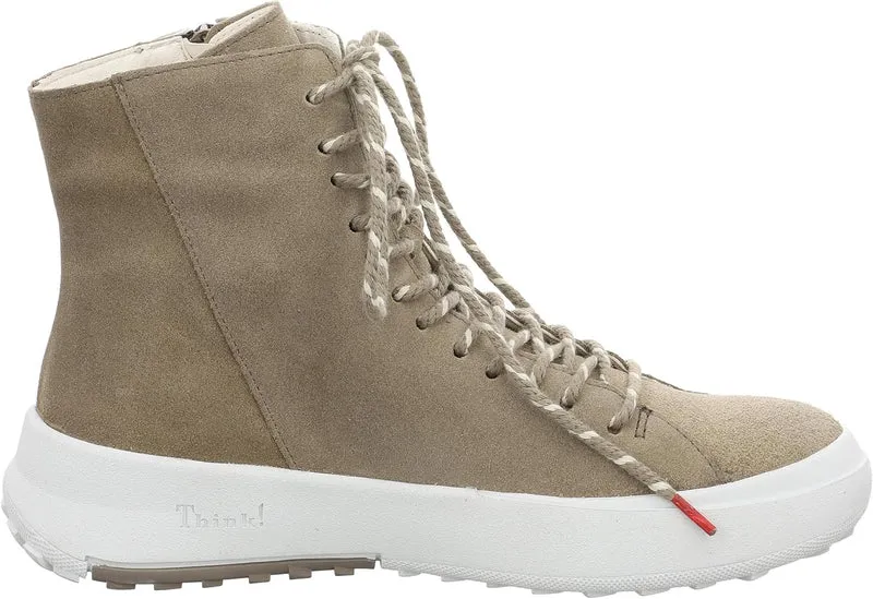 Think Schnür-Stiefeletten beige