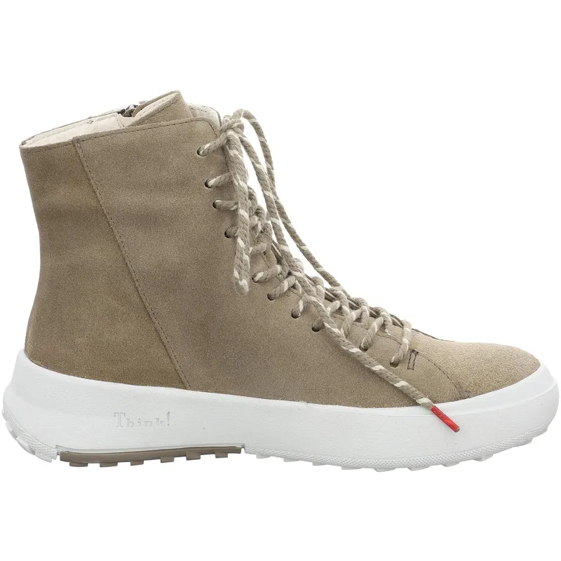 Think Schnür-Stiefeletten beige