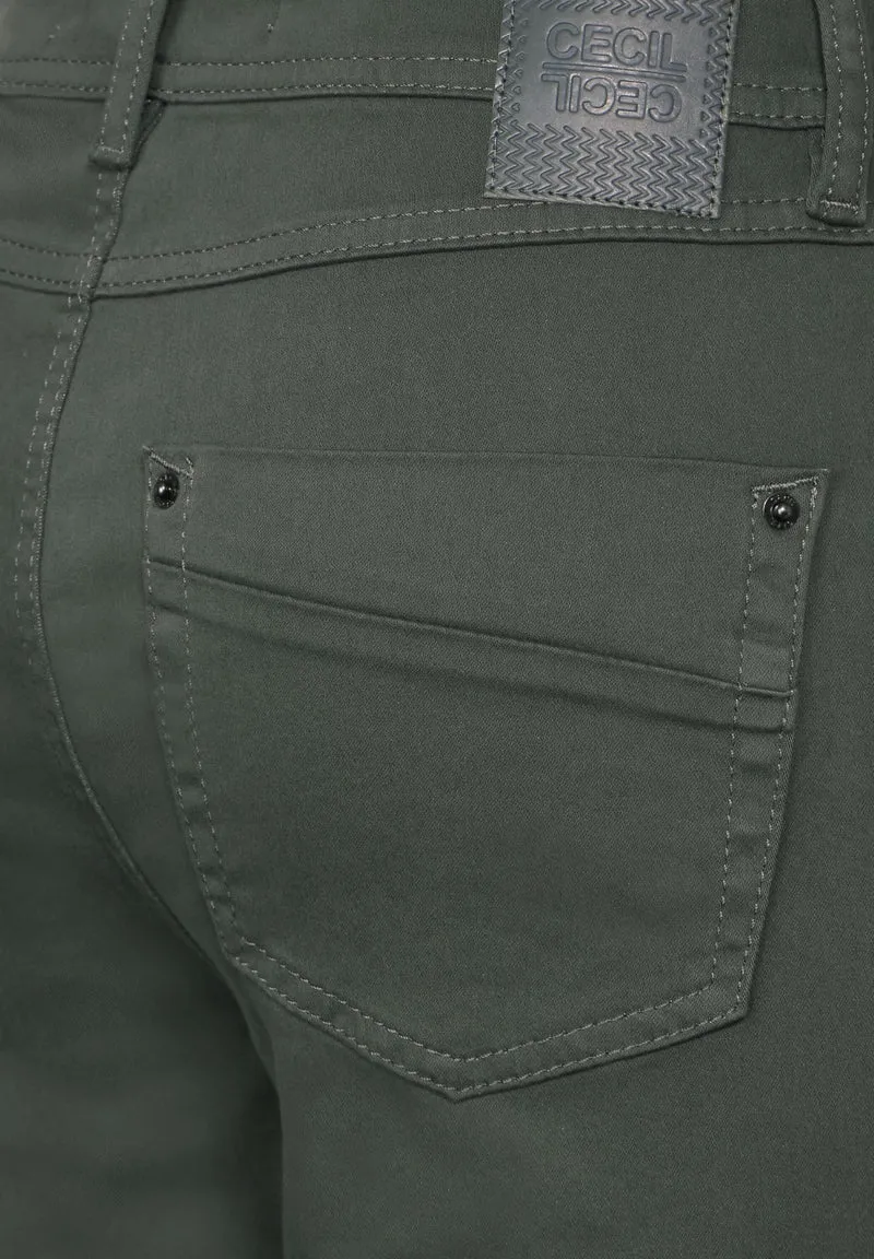 Cecil Slim Fit Jeans Grün