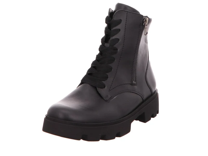 Waldläufer Schnür-Stiefeletten schwarz