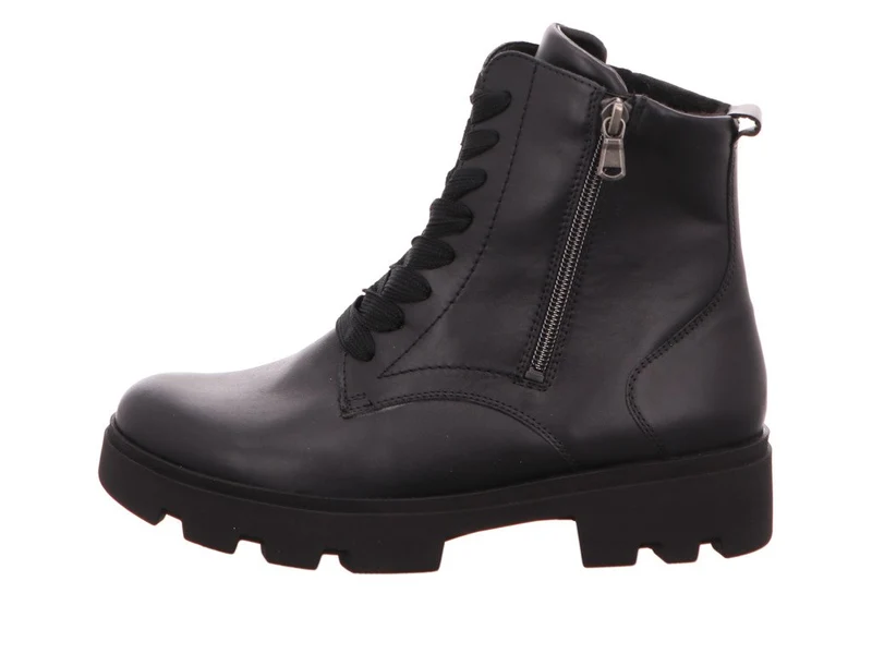 Waldläufer Schnür-Stiefeletten schwarz