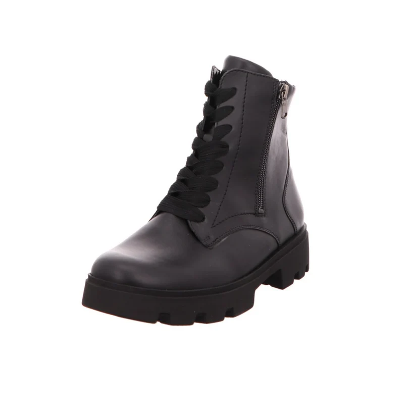 Waldläufer Schnür-Stiefeletten schwarz