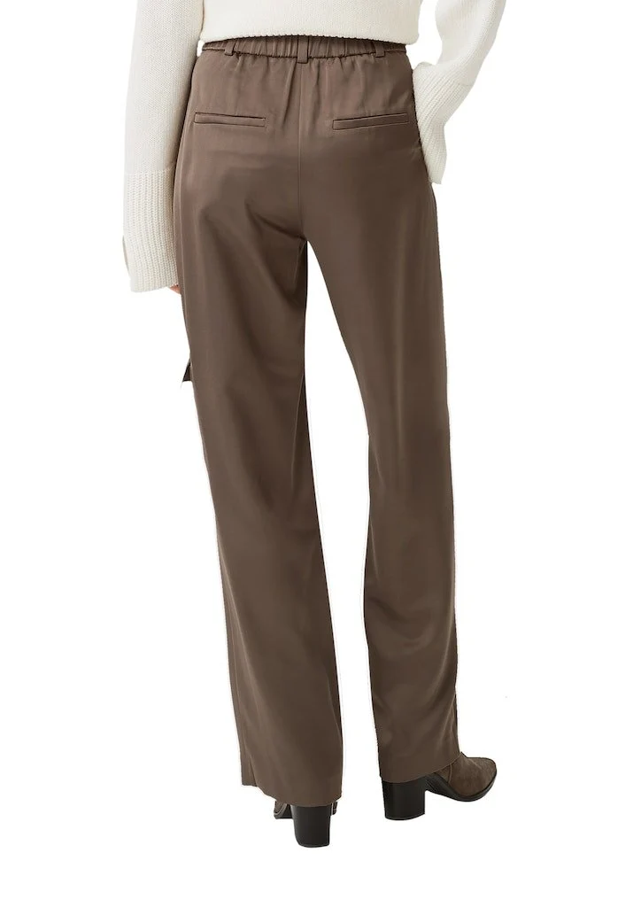 Comma Stoffhose Braun
