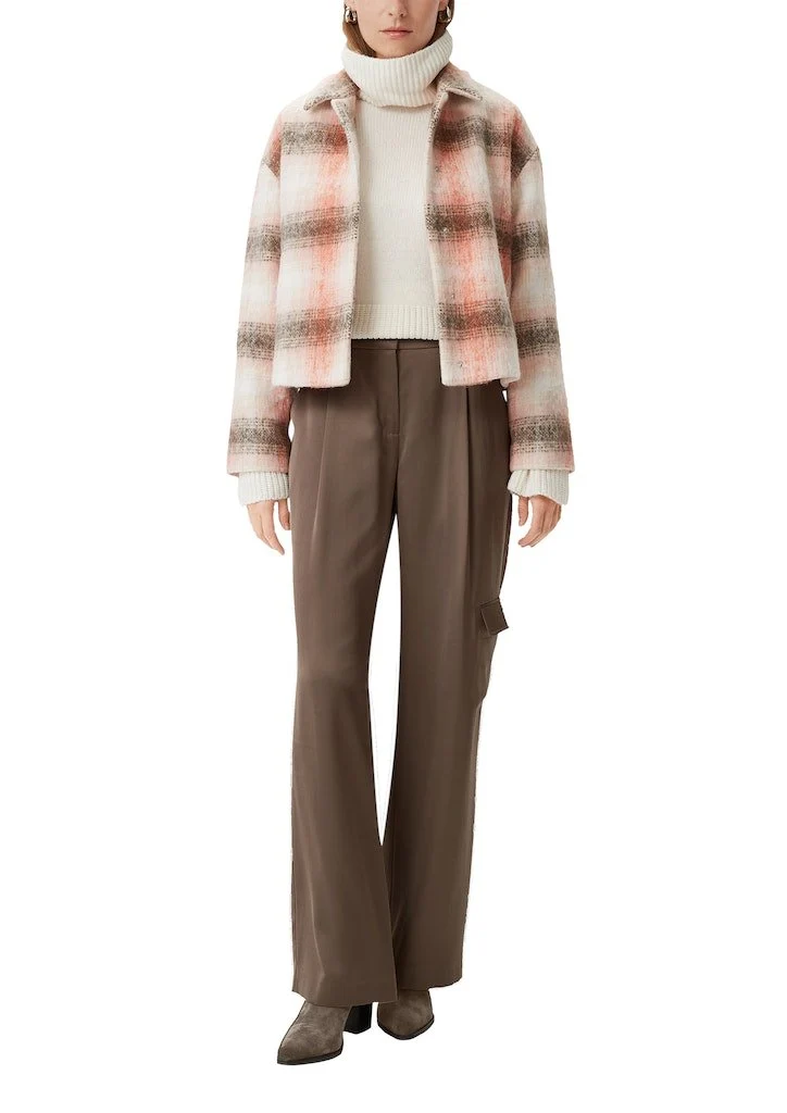 Comma Stoffhose Braun