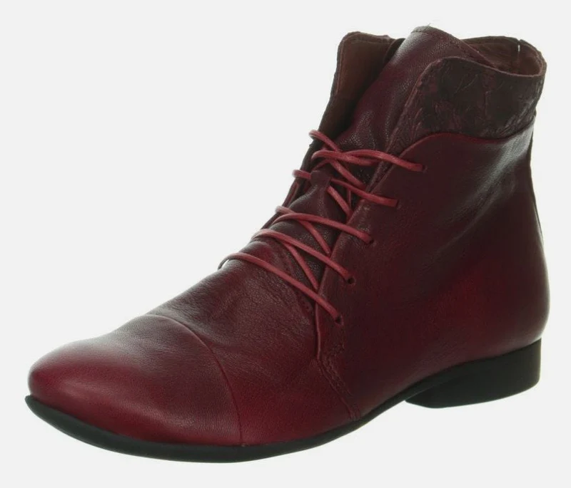 Think Schnür-Stiefeletten weinrot