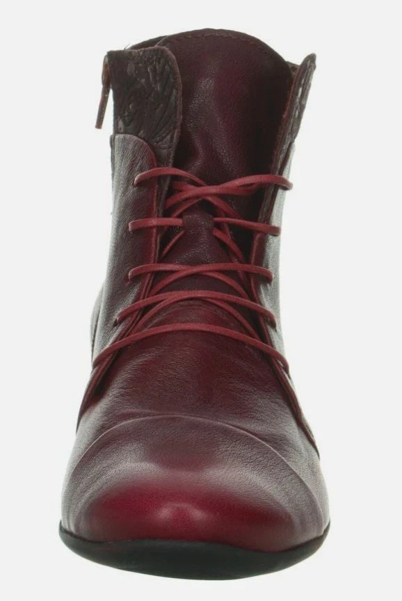 Think Schnür-Stiefeletten weinrot