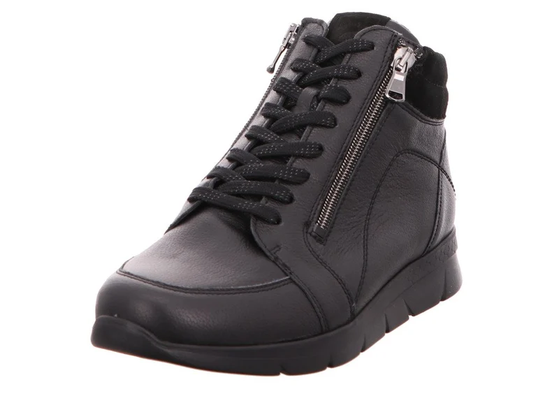 Waldläufer Schnür-Stiefeletten schwarz