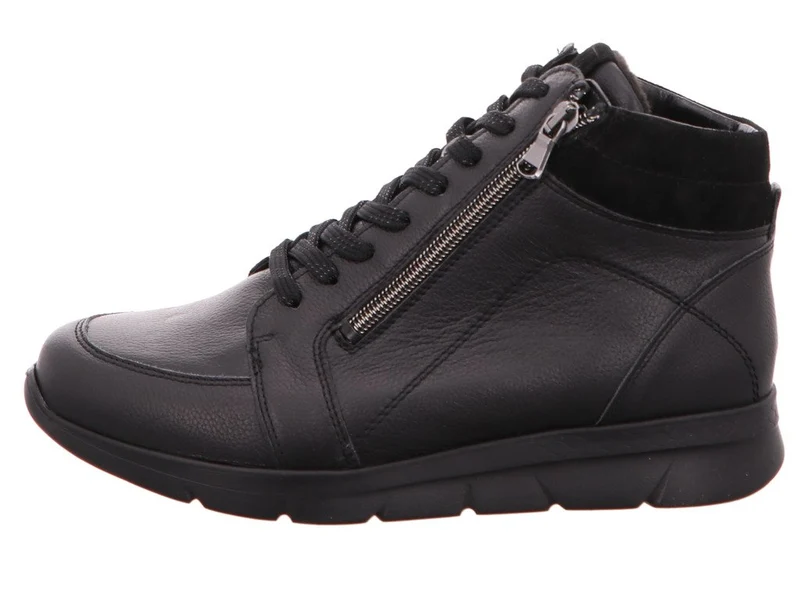 Waldläufer Schnür-Stiefeletten schwarz