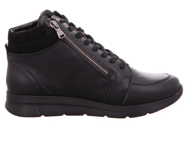 Waldläufer Schnür-Stiefeletten schwarz