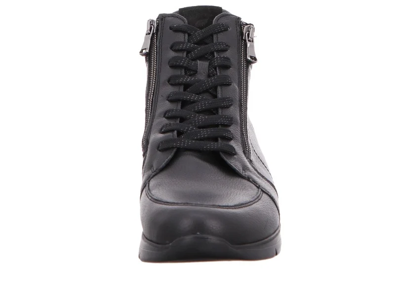 Waldläufer Schnür-Stiefeletten schwarz