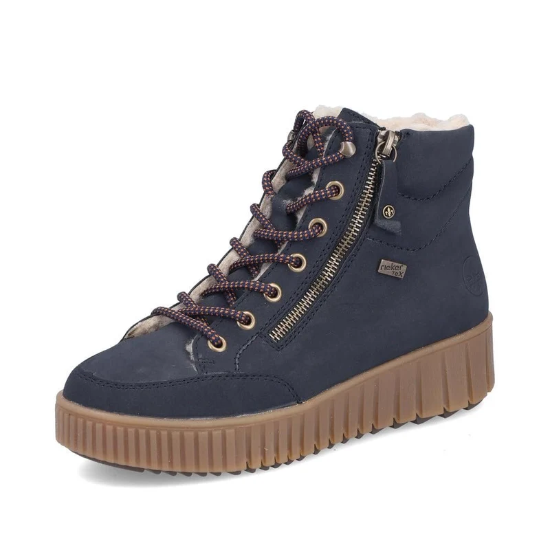 Rieker Schnür-Stiefeletten blau