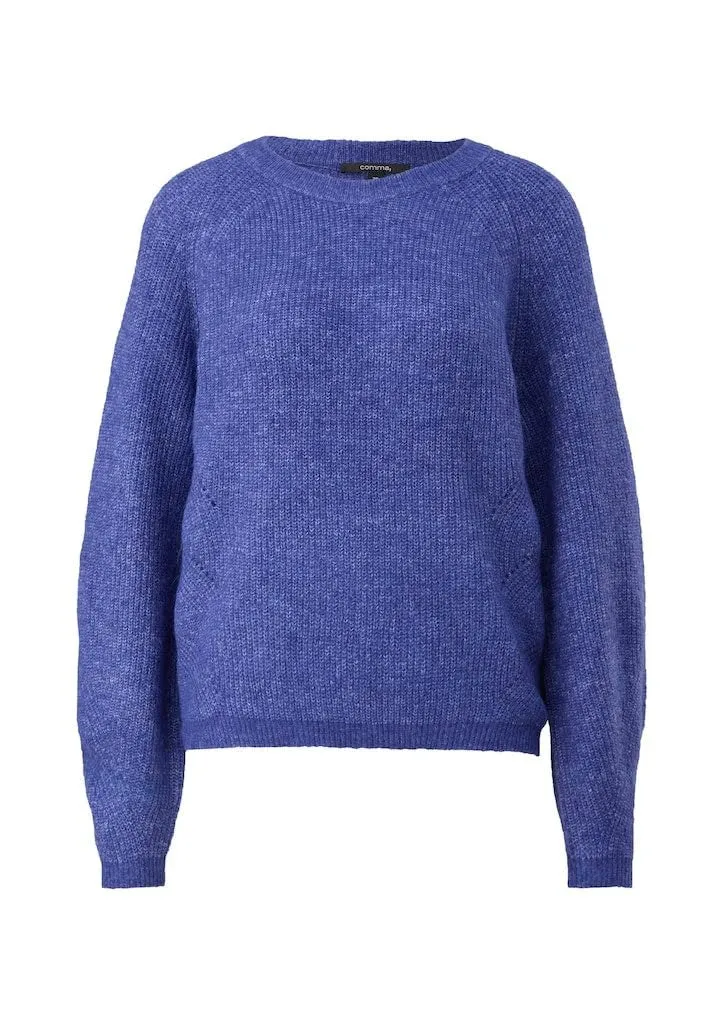 Comma Langarmbluse blau