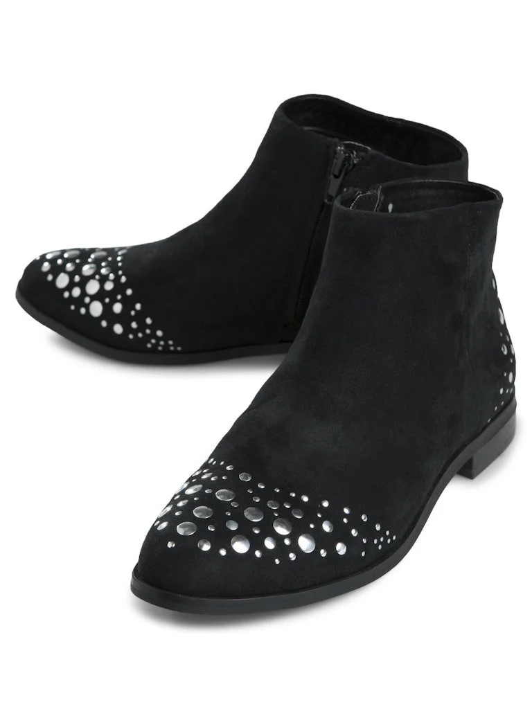 Pieces Stiefeletten schwarz