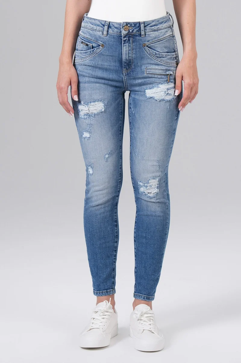 Mod 8 Destroyed Jeans Blau