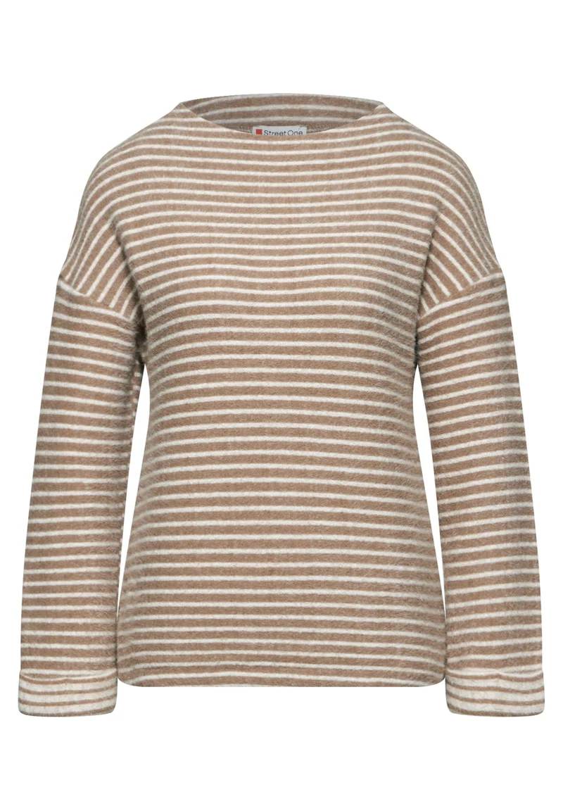 Street One Rundhalspullover Beige