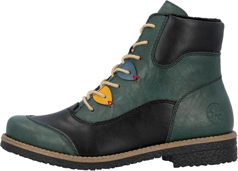 Rieker Schnür-Stiefeletten Grün
