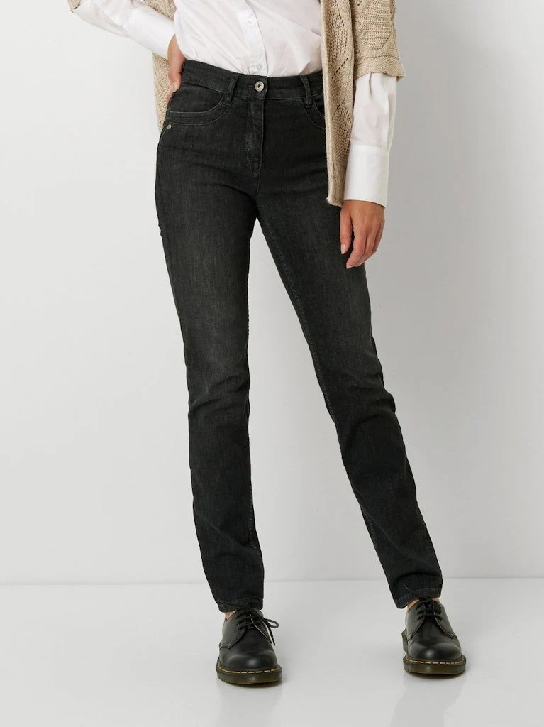 Toni Straight Leg Jeans Grau