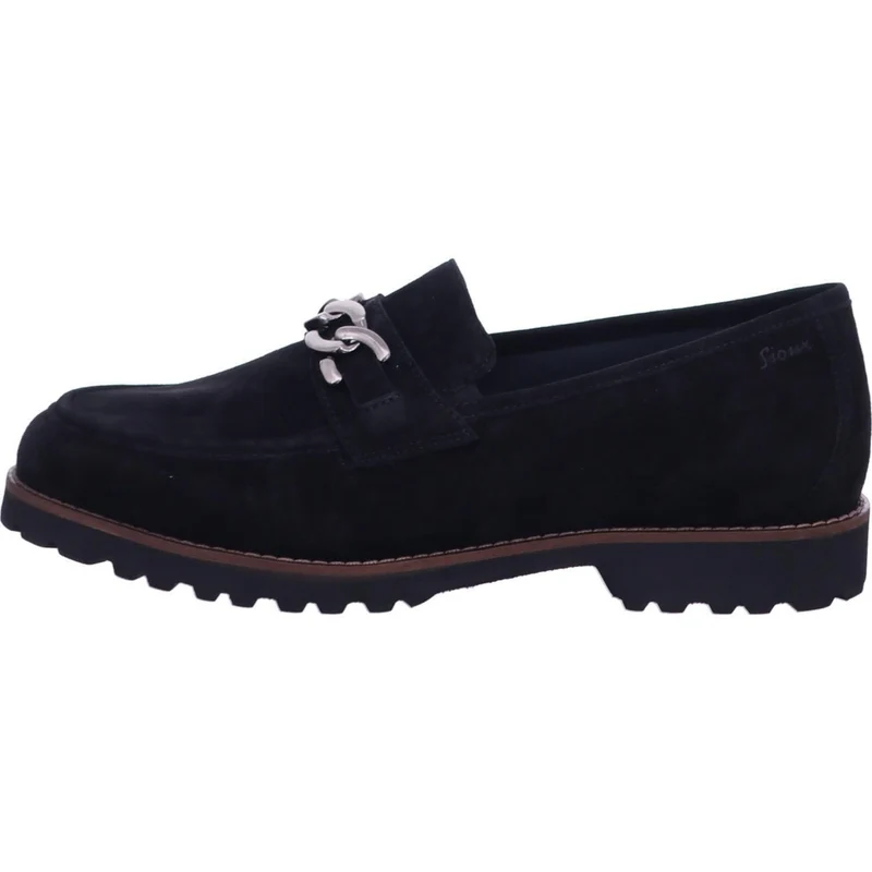 Sioux Sportliche Slipper schwarz