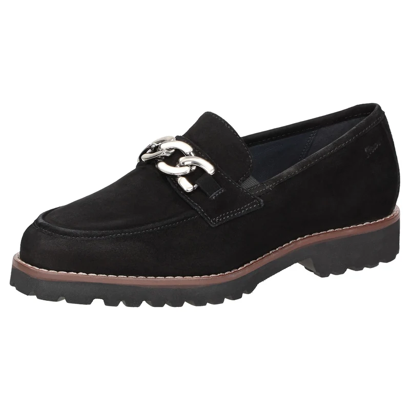 Sioux Sportliche Slipper schwarz