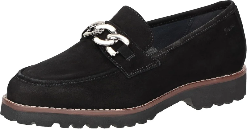 Sioux Sportliche Slipper schwarz