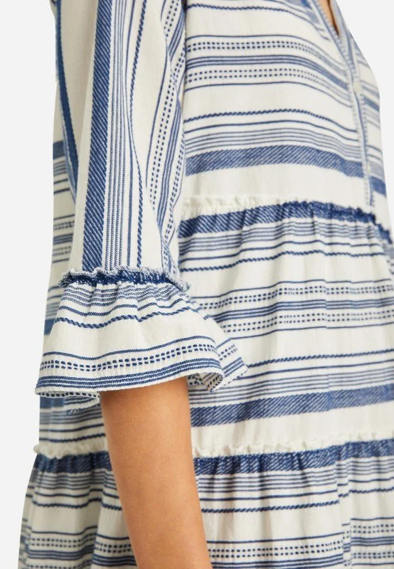 Milano DRESS WITH VOLANTS AND 3/4 SLEEVES, MID mittel_blau