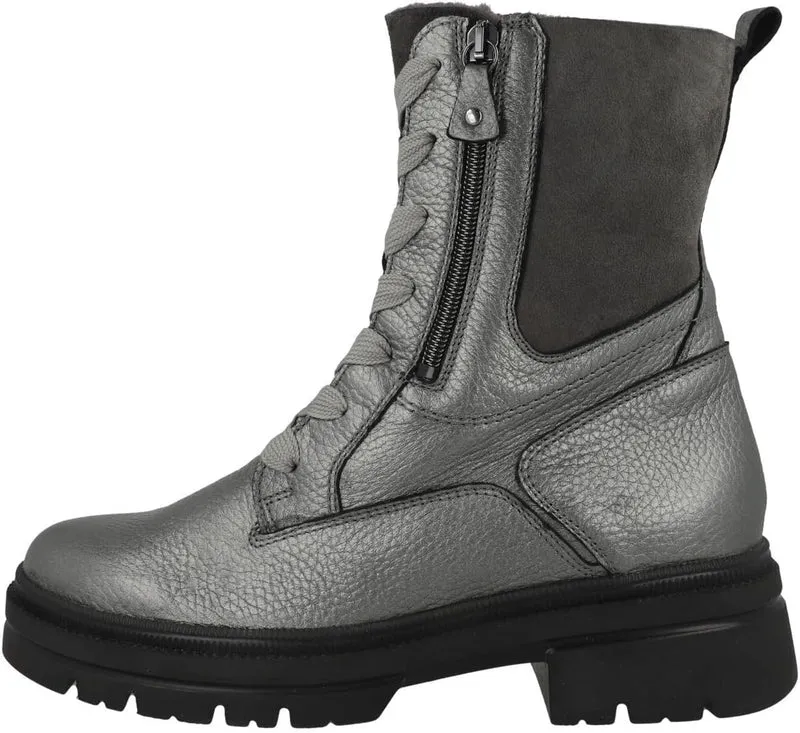 Waldläufer Schnür-Stiefeletten silber
