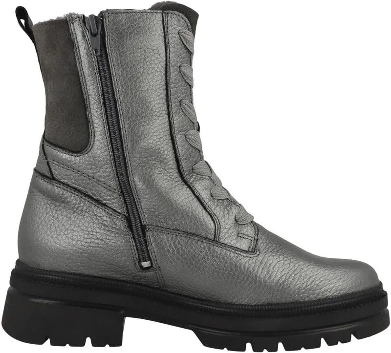Waldläufer Schnür-Stiefeletten silber