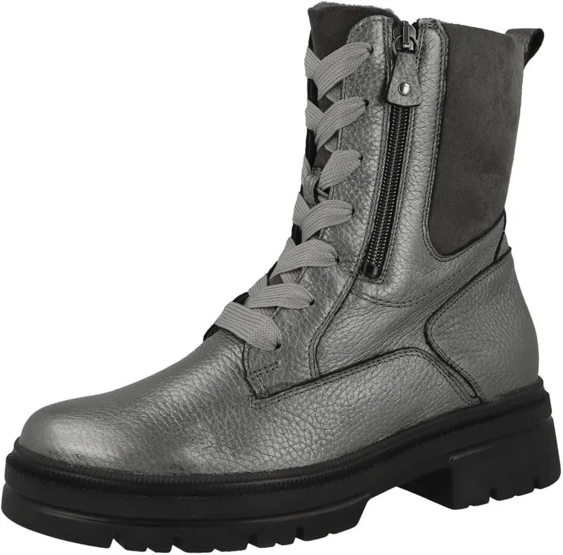 Waldläufer Schnür-Stiefeletten silber