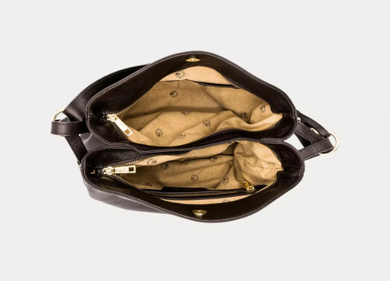 WONDERBAG Schultertasche dunkel-braun