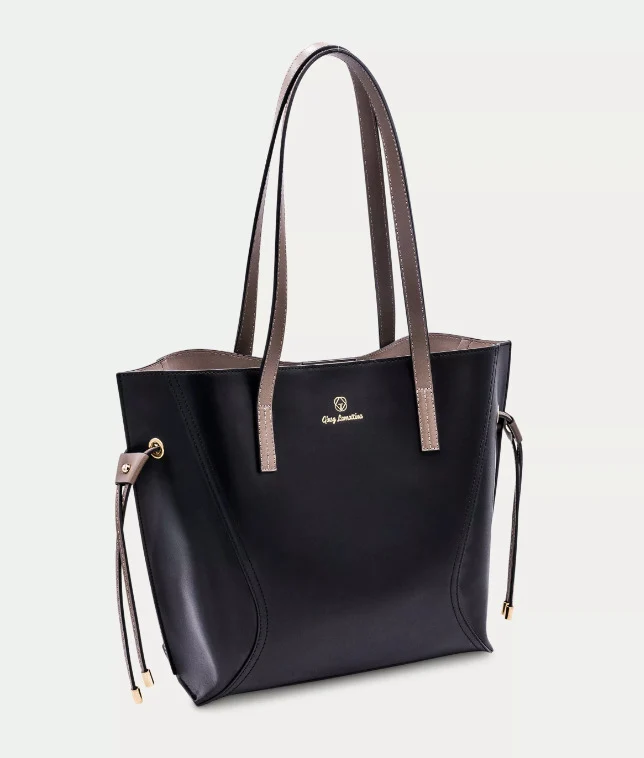 DELICIOUS Shopper schwarz Kalbsleder