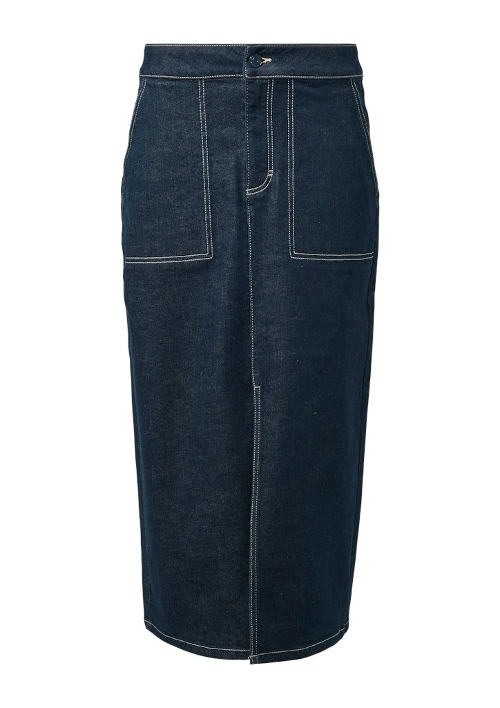Comma Jeansrock blau
