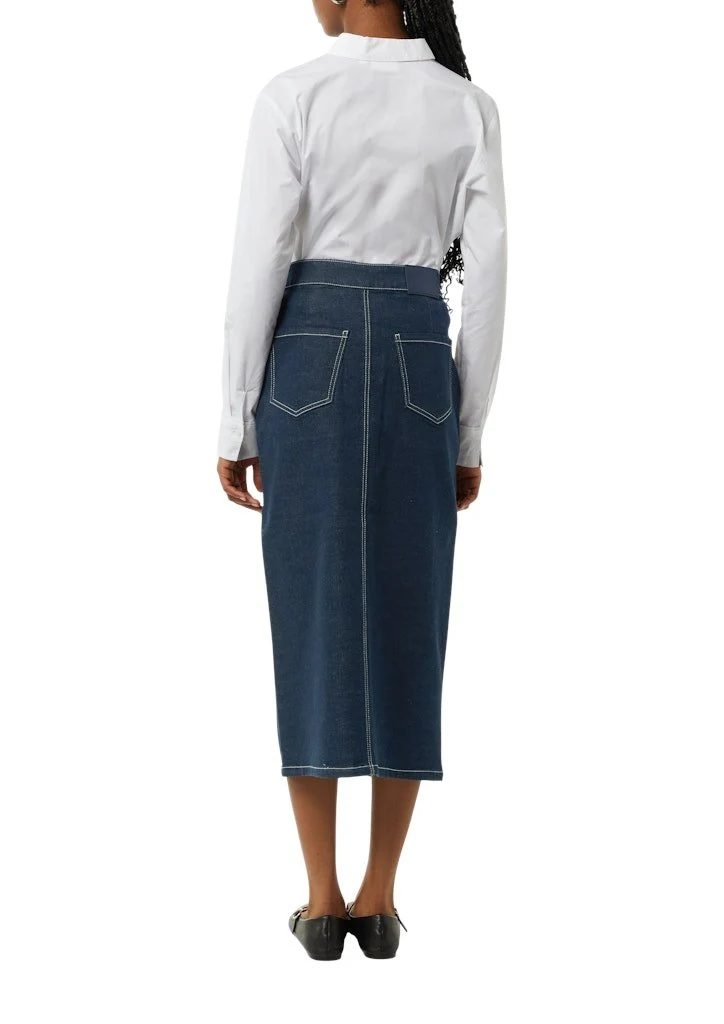 Comma Jeansrock blau