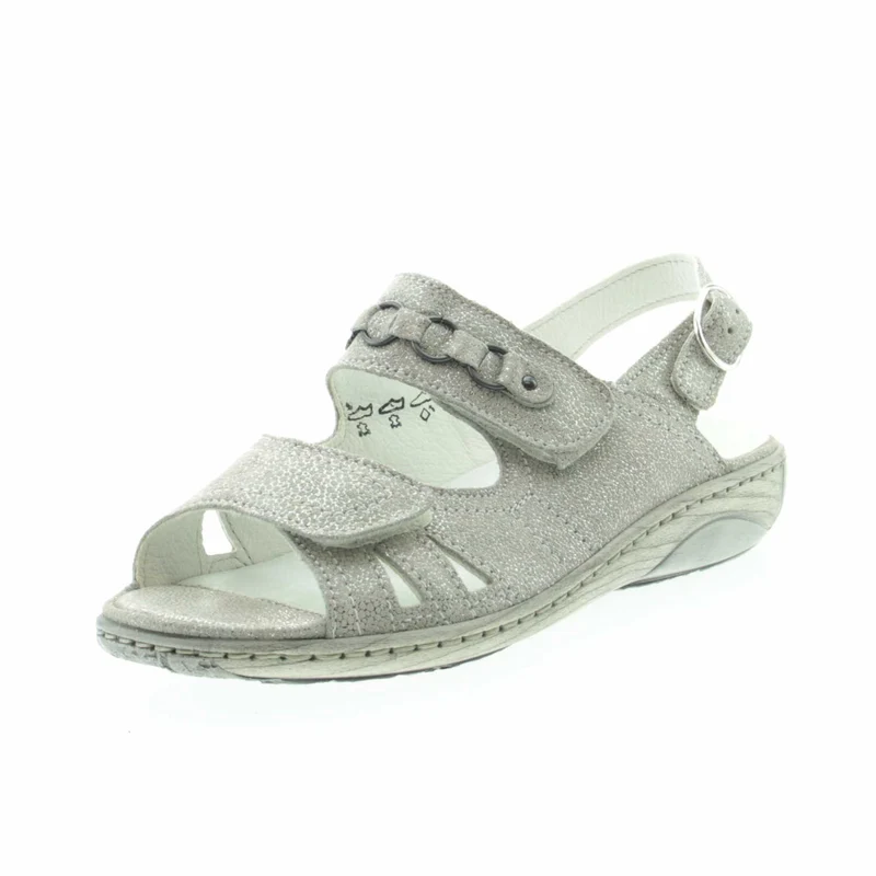 Waldläufer Komfort Sandalen hellgrau