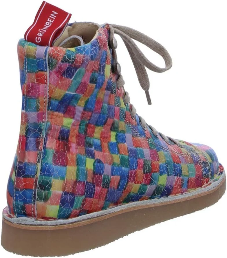 Grünbein Schnür-Stiefeletten grün