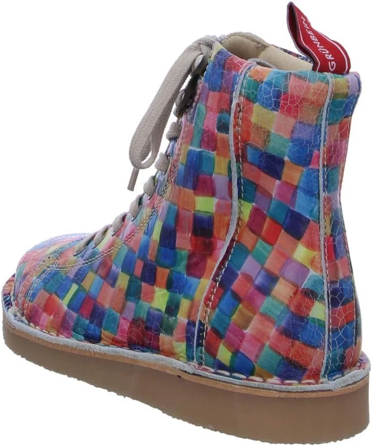 Grünbein Schnür-Stiefeletten grün