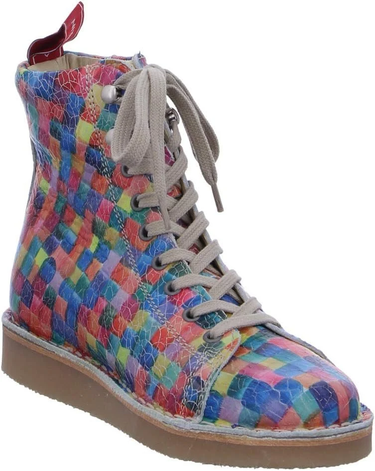 Grünbein Schnür-Stiefeletten grün
