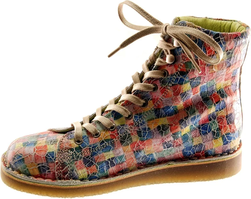 Grünbein Schnür-Stiefeletten grün
