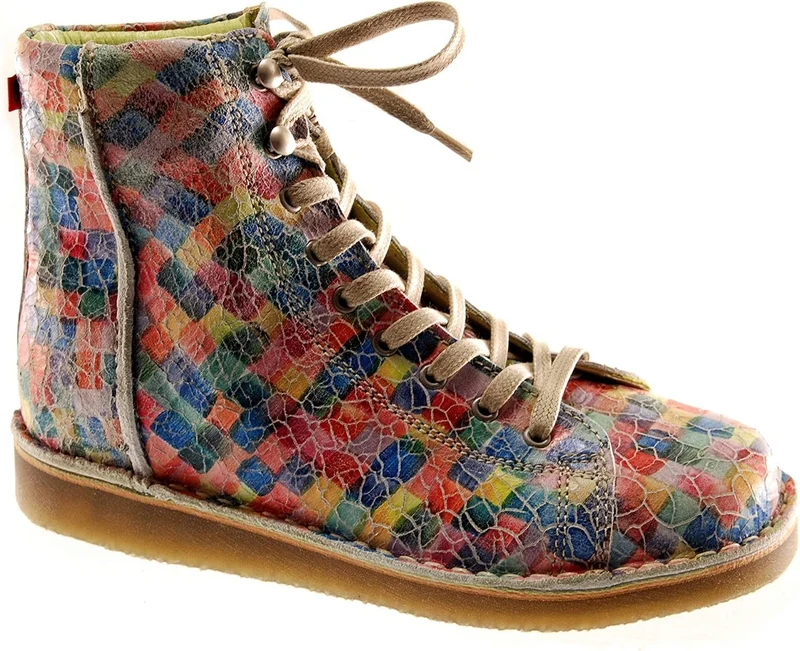 Grünbein Schnür-Stiefeletten grün