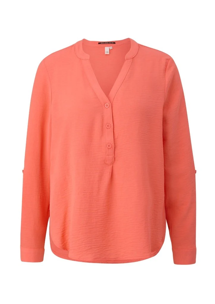 Qs Langarmbluse orange