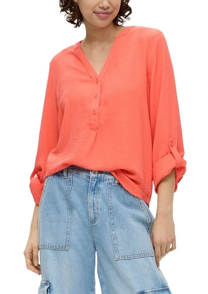 Qs Langarmbluse orange