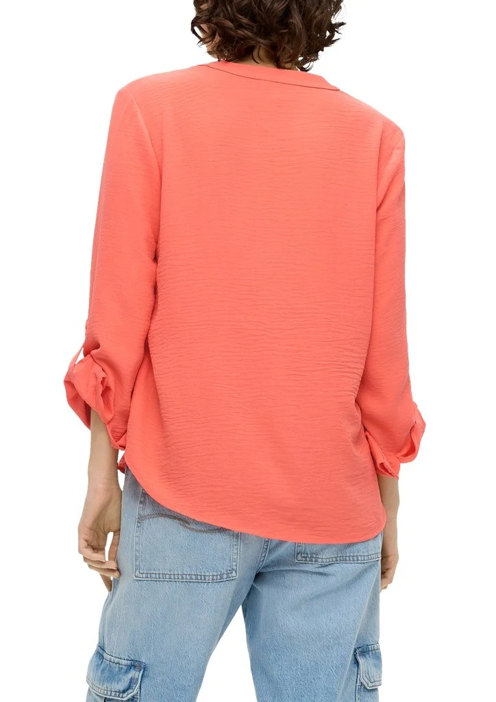 Qs Langarmbluse orange