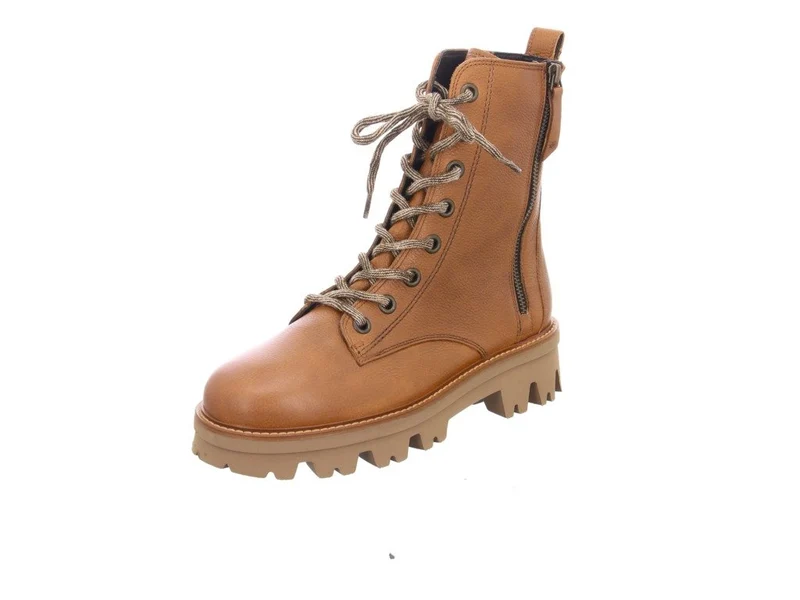 Paul Green Schnür-Stiefeletten cognac