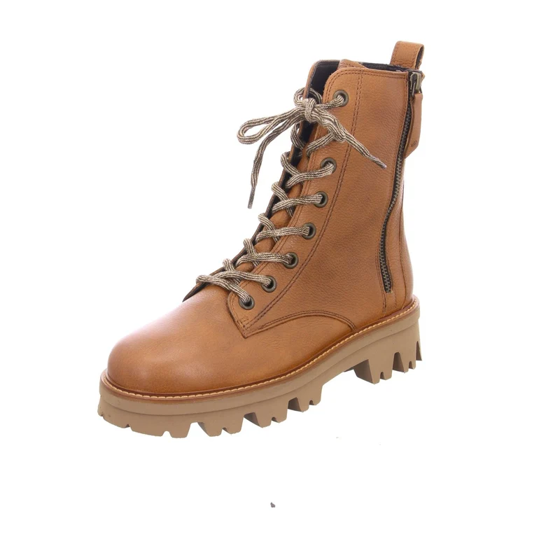 Paul Green Schnür-Stiefeletten cognac