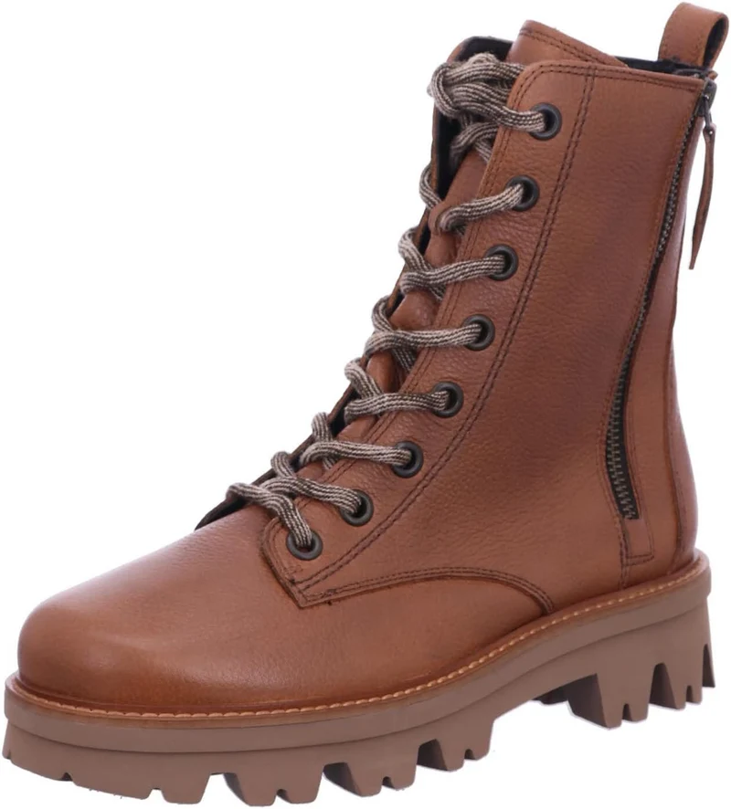 Paul Green Schnür-Stiefeletten cognac