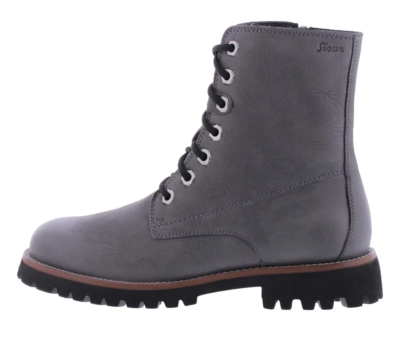 Sioux Schnür-Stiefeletten Grau