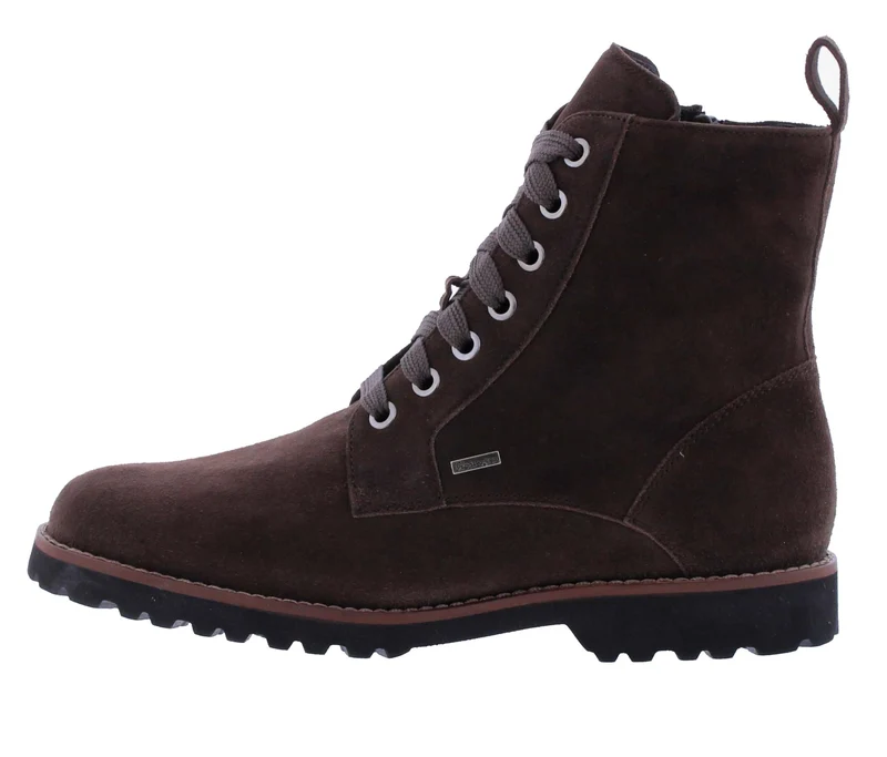 Sioux Schnür-Stiefeletten Dunkelbraun